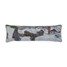 Load image into Gallery viewer, End of Ski Day in Val Veny Medium Bolster Cushion
