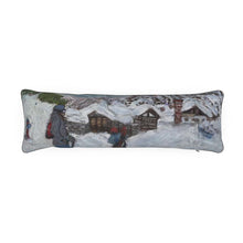 Load image into Gallery viewer, End of Ski Day in Val Veny Medium Bolster Cushion
