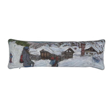 Load image into Gallery viewer, End of Ski Day in Val Veny Medium Bolster Cushion
