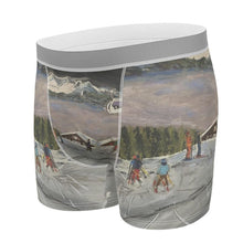 Load image into Gallery viewer, Men&#39;s Briefs with Skiers in the Resort of Pila in the Aosta Valley
