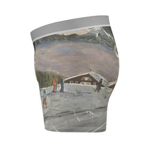 Load image into Gallery viewer, Men&#39;s Briefs with Skiers in the Resort of Pila in the Aosta Valley
