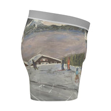 Load image into Gallery viewer, Men&#39;s Briefs with Skiers in the Resort of Pila in the Aosta Valley
