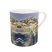 Load image into Gallery viewer, The Shovelling Snow in Crested Butte Bone China Mug
