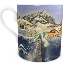 Load image into Gallery viewer, The Shovelling Snow in Crested Butte Bone China Mug
