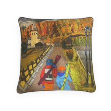 Load image into Gallery viewer, Searching for the First Snow in Rhèmes-Notre-Dame Luxury Cushion
