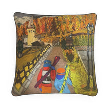 Load image into Gallery viewer, Searching for the First Snow in Rhèmes-Notre-Dame Luxury Cushion
