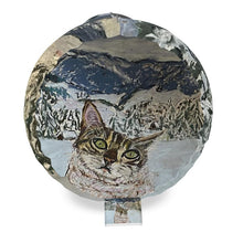 Load image into Gallery viewer, Bengal Cat in the Alps Yoga Bolster
