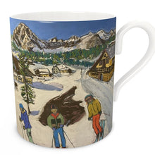 Load image into Gallery viewer, Skiing in Courmayeur Mother and Kids Bone China Mug
