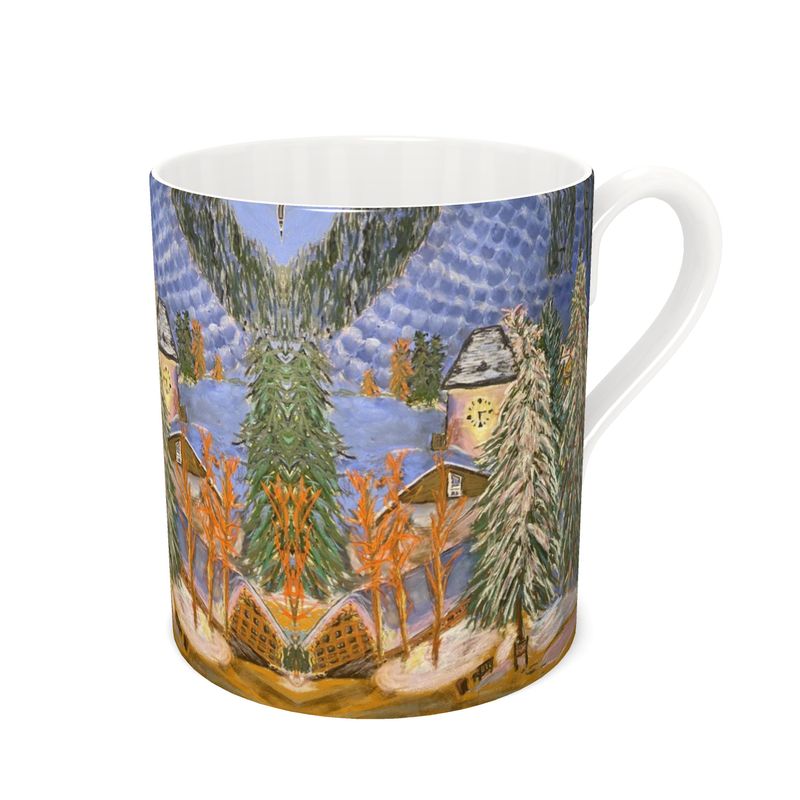 The Vail Village at Night Bone China Mug