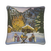 Load image into Gallery viewer, The Monte Bianco at Dusk with an Aperitivo Luxury Cushion
