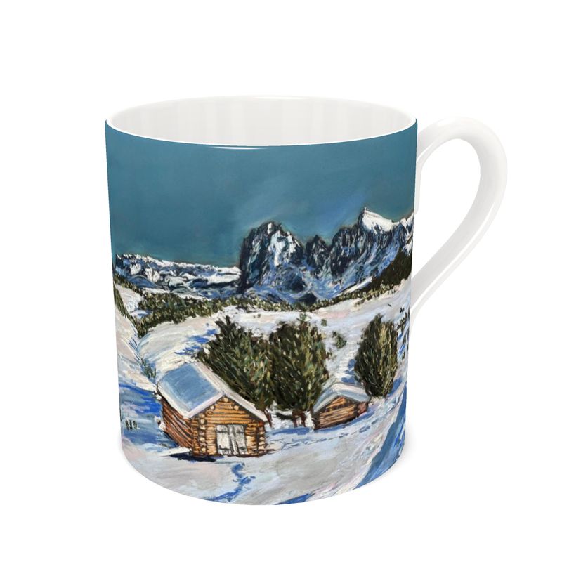 The Alpe di Siusi Large Bone China Mountain Mug