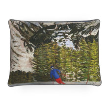 Load image into Gallery viewer, The Skiing in La Thuile Large Rectangular cushion
