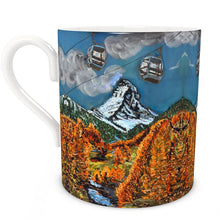 Load image into Gallery viewer, The Matterhorn in Autumn Large Bone China Mug
