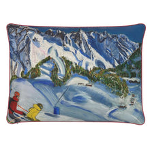 Load image into Gallery viewer, The Skiing in Courmayeur Big Rectangular Cushion
