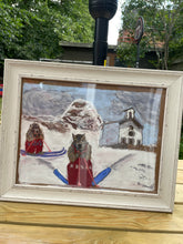 Load image into Gallery viewer, Two Marmots on Skis Painting
