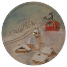 Load image into Gallery viewer, Cake stand with three tiers- Vintage ski scenes
