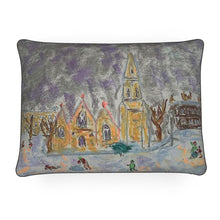 Load image into Gallery viewer, Vintage Christmas in Blackheath Rectangular Cushion
