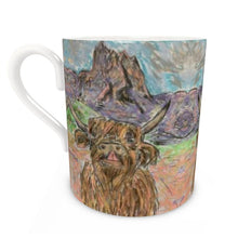 Load image into Gallery viewer, Cow in Val Gardena Fine Bone China Mug/ Tea Mug/ Coffee Mug/ Housewarming Gift/ Christmas Gift/ Stocking Fillers.
