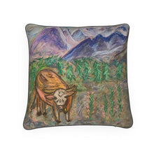 Load image into Gallery viewer, Cow in Val Ferret cushion/ decorative pillow/ alpine pillow/ throw pillow
