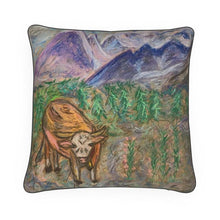 Load image into Gallery viewer, Cow in Val Ferret cushion/ decorative pillow/ alpine pillow/ throw pillow
