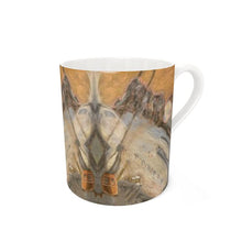 Load image into Gallery viewer, Bone china mug with an alpine scene in the Allgau/ tea mug/ coffee mug/ alpine mug/ ski mug/ gift idea
