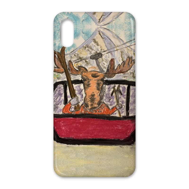 Cool Skier Moose in Crested Butte iPhone case