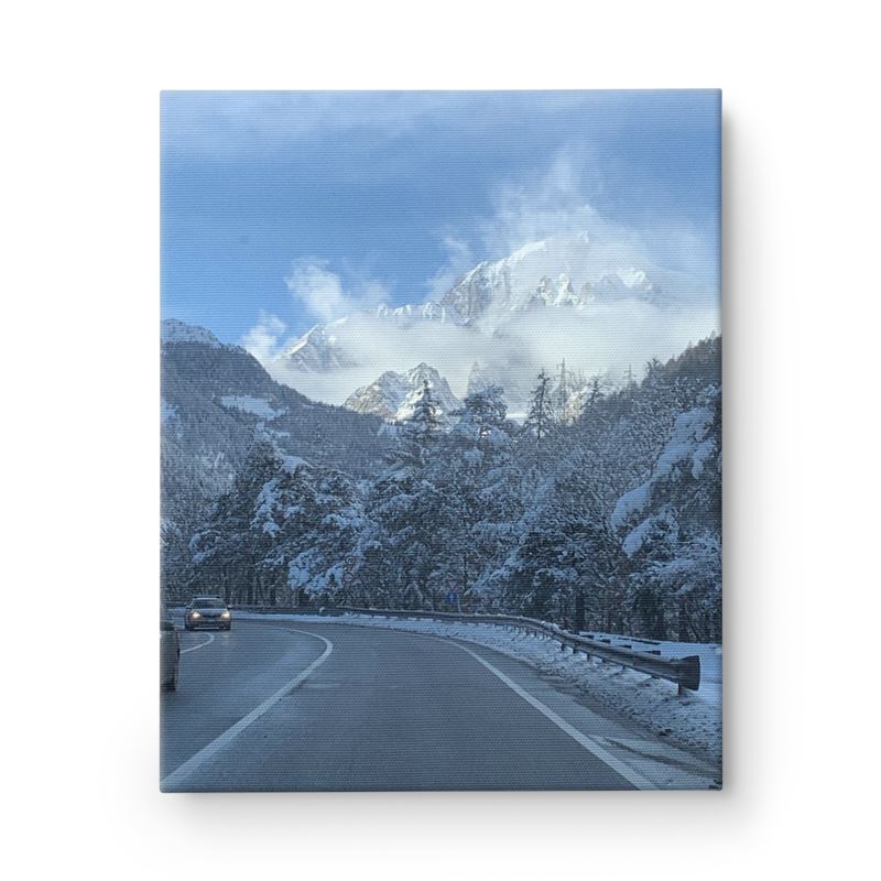Print on Canvas- Monte Bianco seen from Pré-Saint-Didier, Valdigne, Mont Blanc Valley, Aosta Valley- Print on Canvas