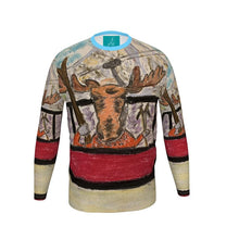 Load image into Gallery viewer, Moose in a Gondola in Crested Butte long sleeves fit men&#39;s t-shirt
