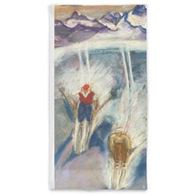 Load image into Gallery viewer, Alpine Skiers in the Aosta Valley neck gaiter/skiing neck tube/ ski necktie
