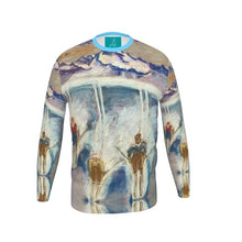 Load image into Gallery viewer, The Downhill Skiers somewhere in the Aosta Valley Long-Sleeves Slim-Fit T-shirt
