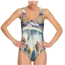 Load image into Gallery viewer, Downhill Skiers in Aosta Valley One-Piece Swimsuit
