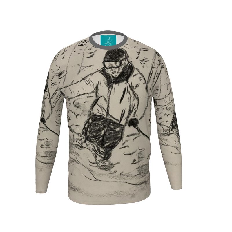 Glade Skiing long-sleeves mens t-shirt