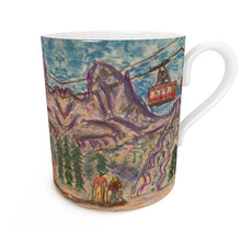 Load image into Gallery viewer, Jackson Hole Vintage Ski Tram Bone China Mug
