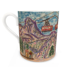 Load image into Gallery viewer, Jackson Hole Vintage Ski Tram Bone China Mug
