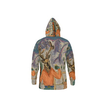 Load image into Gallery viewer, Zip Hoodie with Deer on Skis in St Moritz
