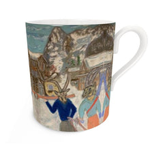 Load image into Gallery viewer, Two Ibex in Mürren with the Eiger Large Bone China Mug
