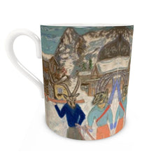 Load image into Gallery viewer, Two Ibex in Mürren with the Eiger Large Bone China Mug
