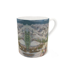 Load image into Gallery viewer, Skiing in Sun Valley Bone China Mug
