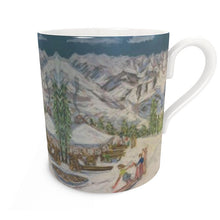 Load image into Gallery viewer, Skiing in Sun Valley Bone China Mug
