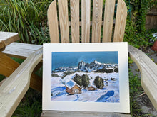 Load image into Gallery viewer, Limited Edition Giclée Prints of Alpe di Siusi on a variety of sizes.
