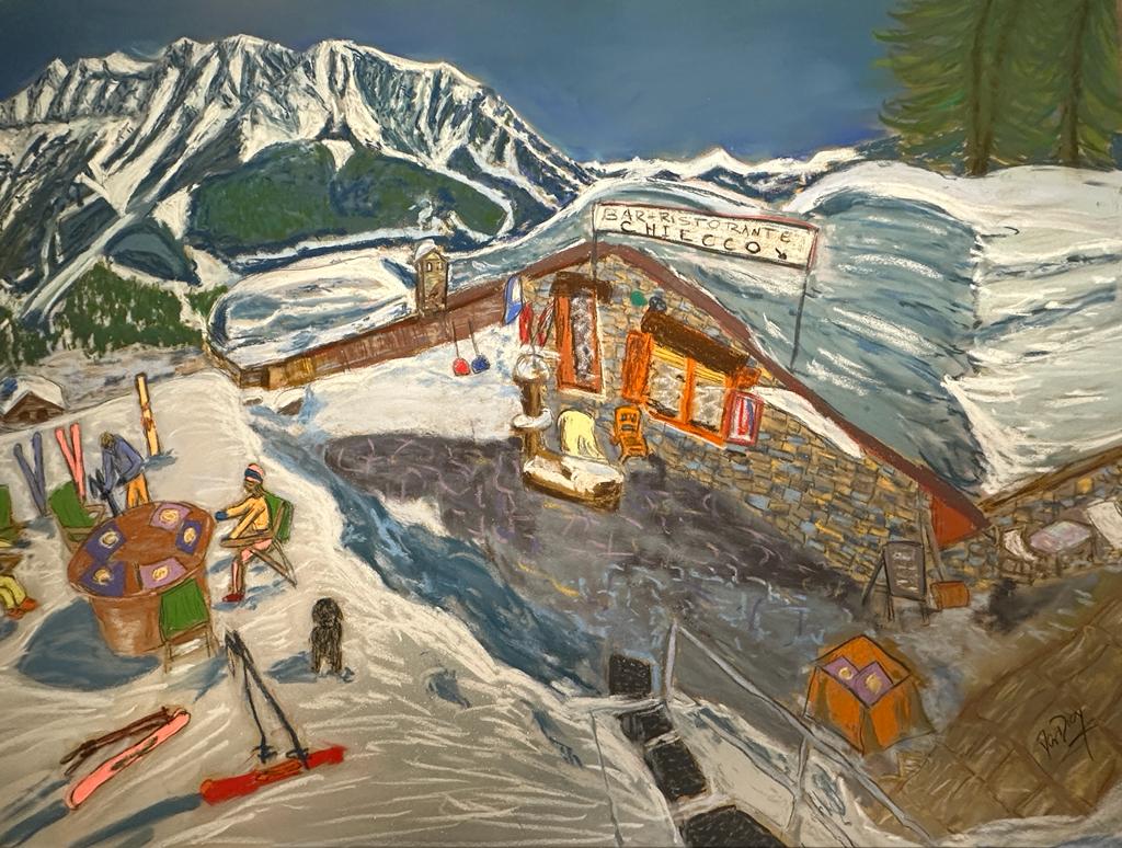 Chiecco Ristorante in Courmayeur Painting