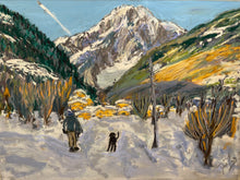 Load image into Gallery viewer, Walking the Dog with Monte Bianco Soft Pastels Art Painting
