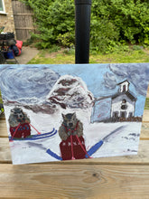 Load image into Gallery viewer, Two Marmots on Skis print
