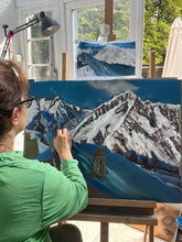 Load image into Gallery viewer, Youla with Monte Bianco Soft Pastels Painting
