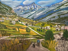Load image into Gallery viewer, Walking the Wine Trails with Grivola Soft Pastels Painting

