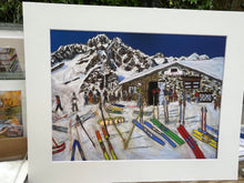 Load image into Gallery viewer, A3 to Gallery Grade Chez Croux in Courmayeur Pausa Pranzo Print with Mount 16&quot;x20&quot;
