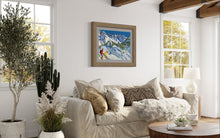 Load image into Gallery viewer, Skiing in Courmayeur Soft Pastels Painting
