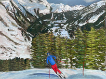 Load image into Gallery viewer, Skiing in La Thuile Soft Pastels Painting
