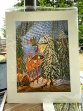 Load image into Gallery viewer, Limited Edition Giclée Print of Vail at Night in different sizes
