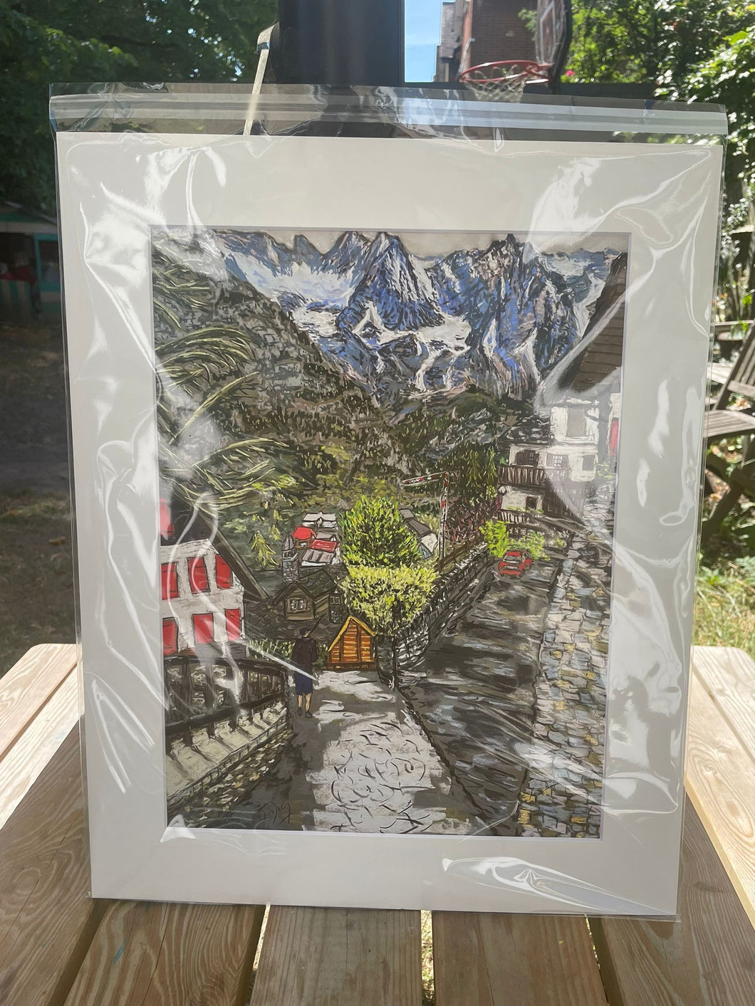 Limited Edition of Giclée Prints of Verrand in Courmayeur in different sizes